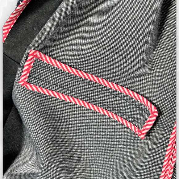 Rafaella Blazer Blue White Print Unlined Long Sleeve Jacket All-Seasons Sz M Med - Picture 10 of 11